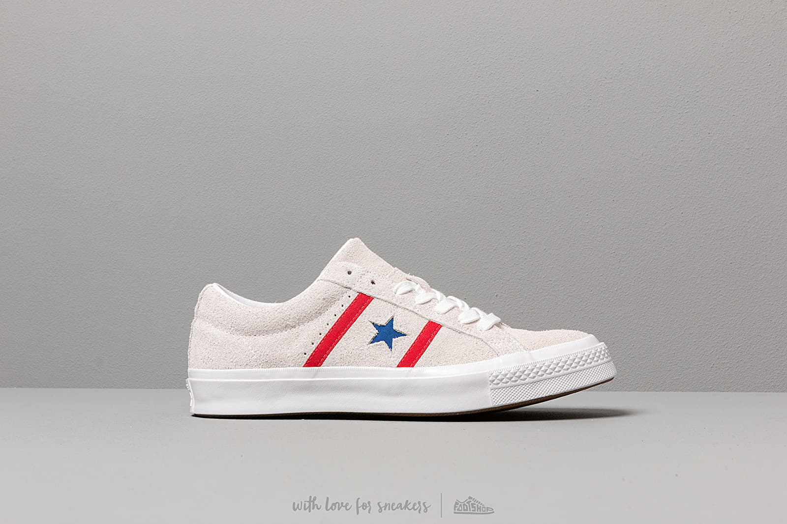 Men s shoes Converse One Star Academy White Enamel Red Blue
