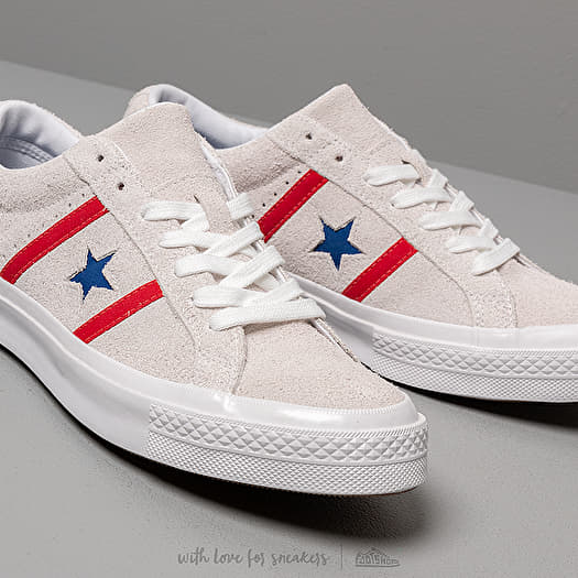 Converse One Star Academy White/ Enamel Red/ Blue | Footshop