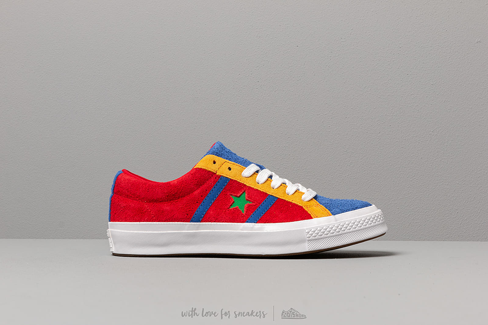 Încălțăminte și sneakerși pentru bărbați Converse One Star Academy Enamel Red/ Blue/ White