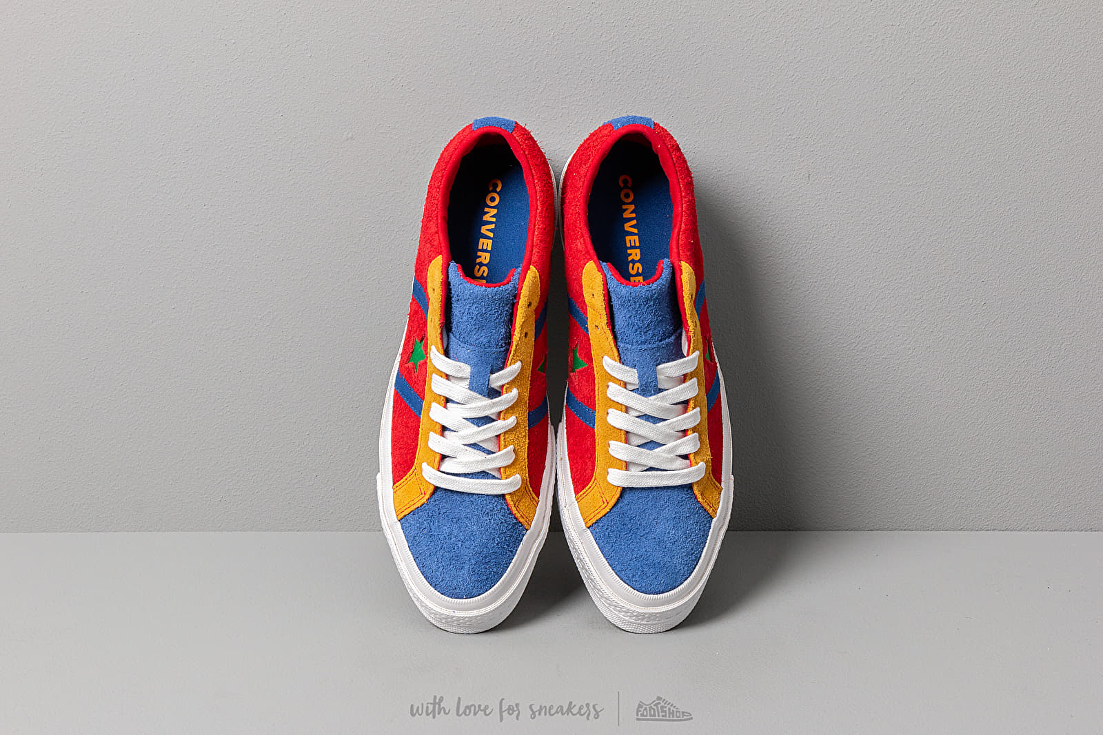 Încălțăminte și sneakerși pentru bărbați Converse One Star Academy Enamel Red/ Blue/ White