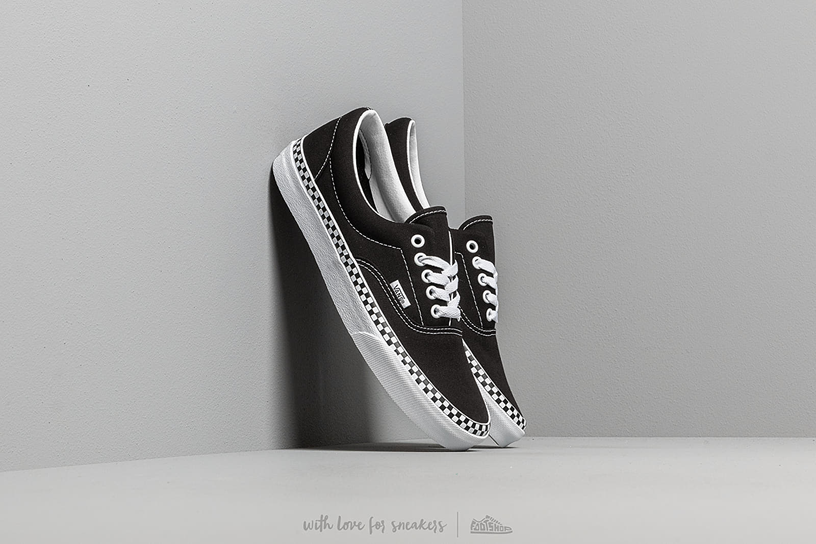 Men's shoes Vans Era (Check Foxing) Black/ True White