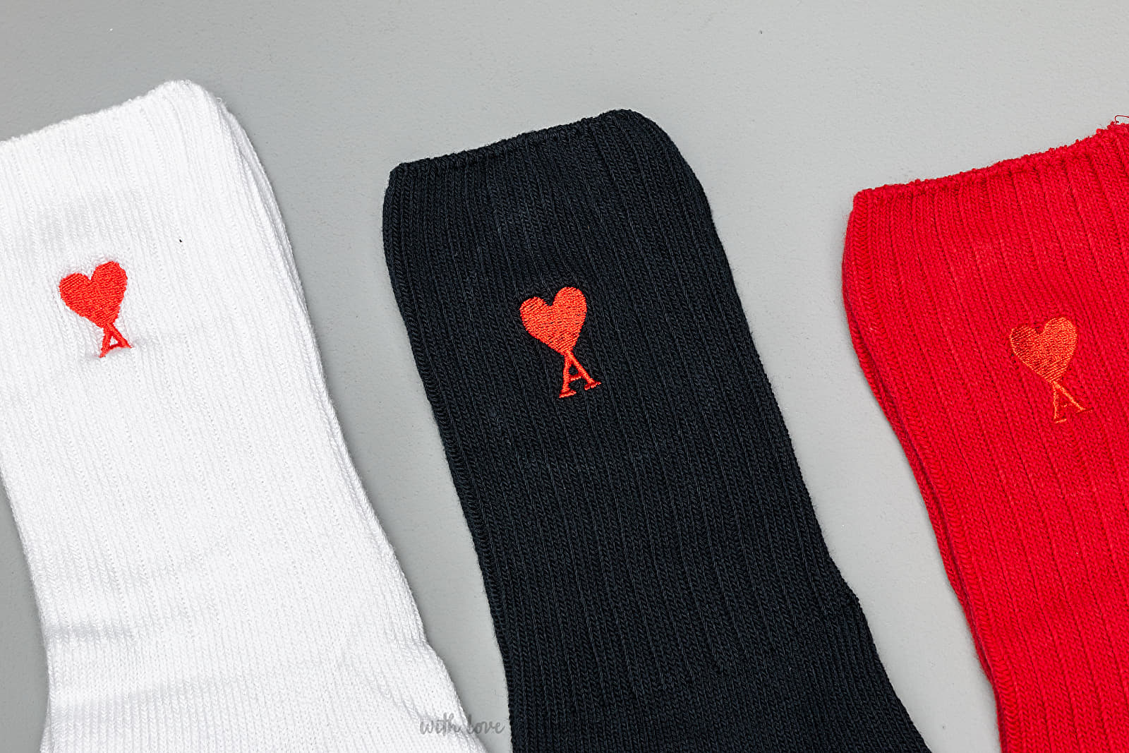 Șosete Alexandre Mattiussi Ami De Coeur Embroidery Sock Blue