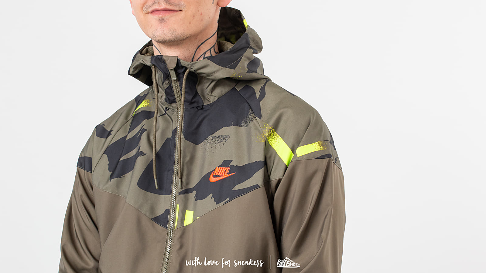 Jackets Nike Sportswear Festival Jacket Medium Olive Bright Crimson Footshop