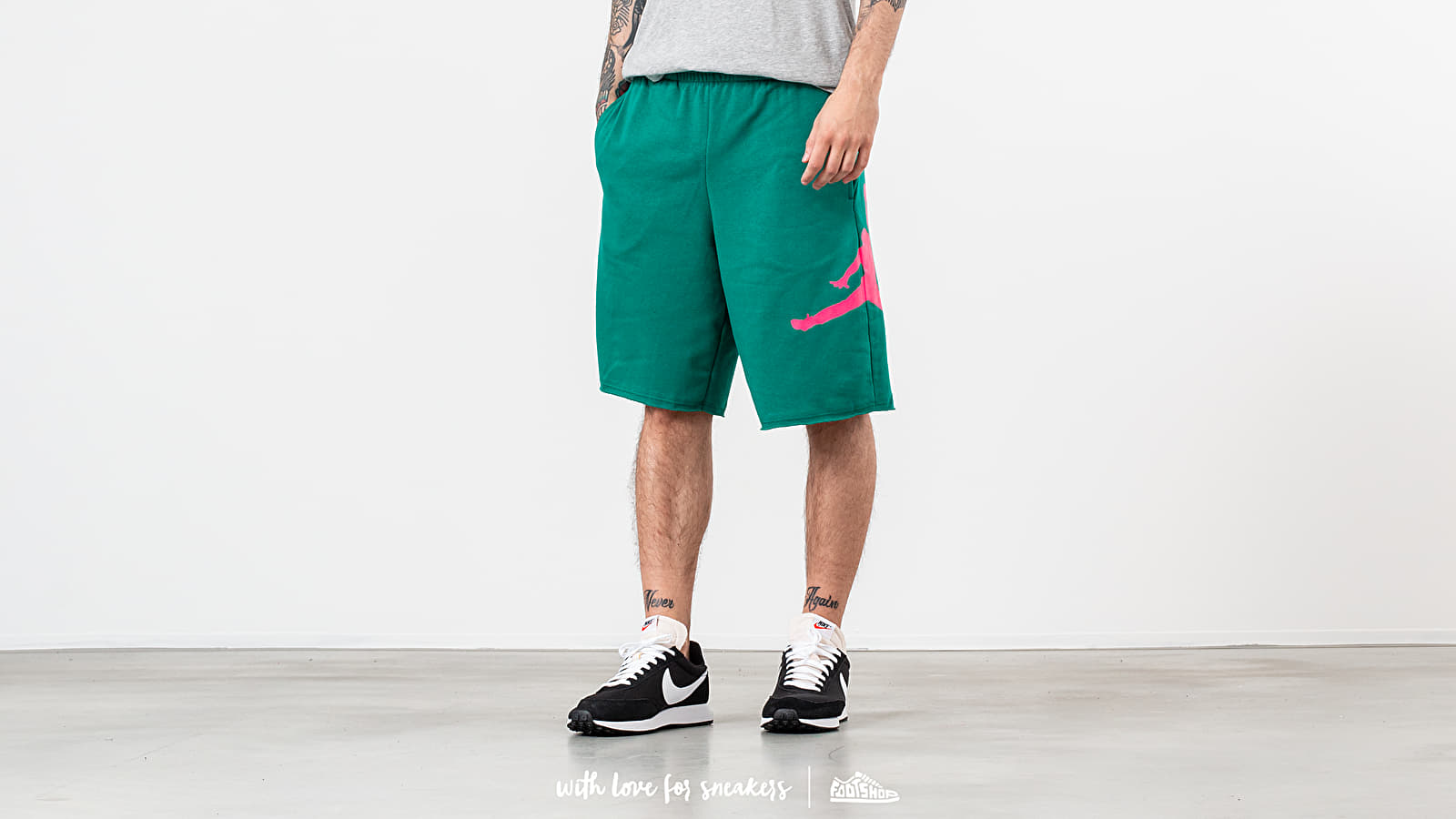 Szorty Jordan Jumpman Logo Shorts Green/ Pink