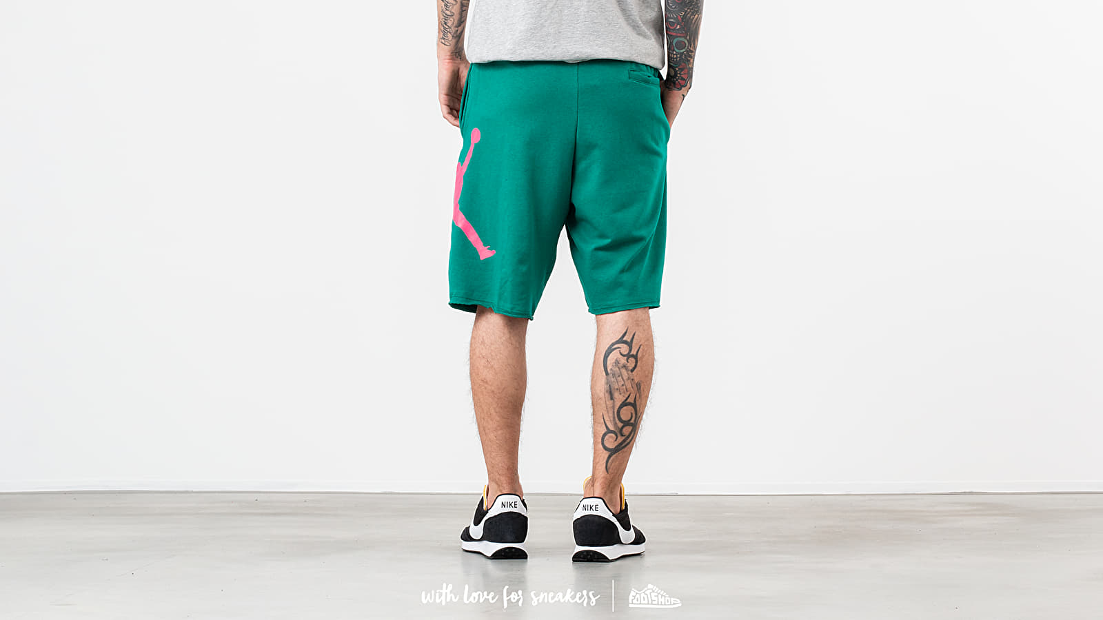 Szorty Jordan Jumpman Logo Shorts Green/ Pink