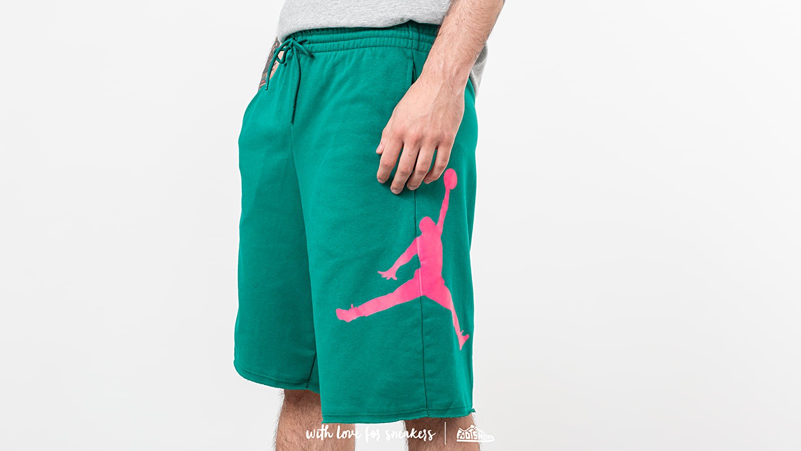 Szorty Jordan Jumpman Logo Shorts Green/ Pink