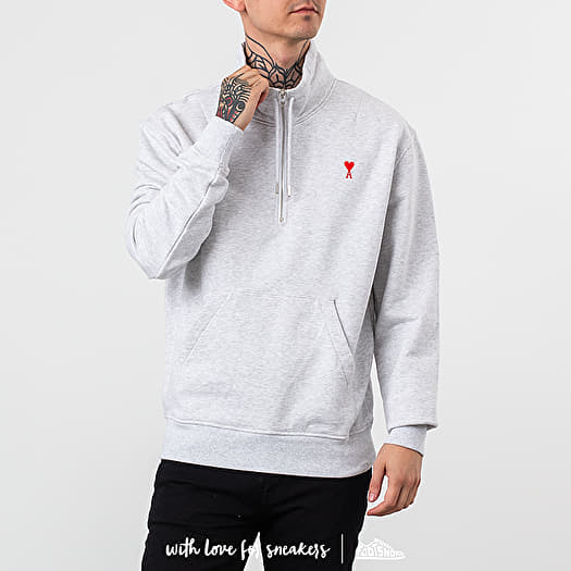 Alexandre Mattiussi Ami De Coeur Half - Zipped Crewneck Heather