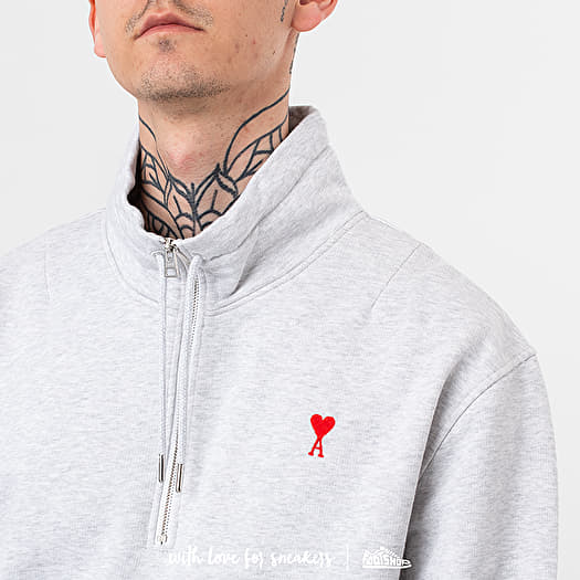 Alexandre Mattiussi Ami De Coeur Half - Zipped Crewneck Heather