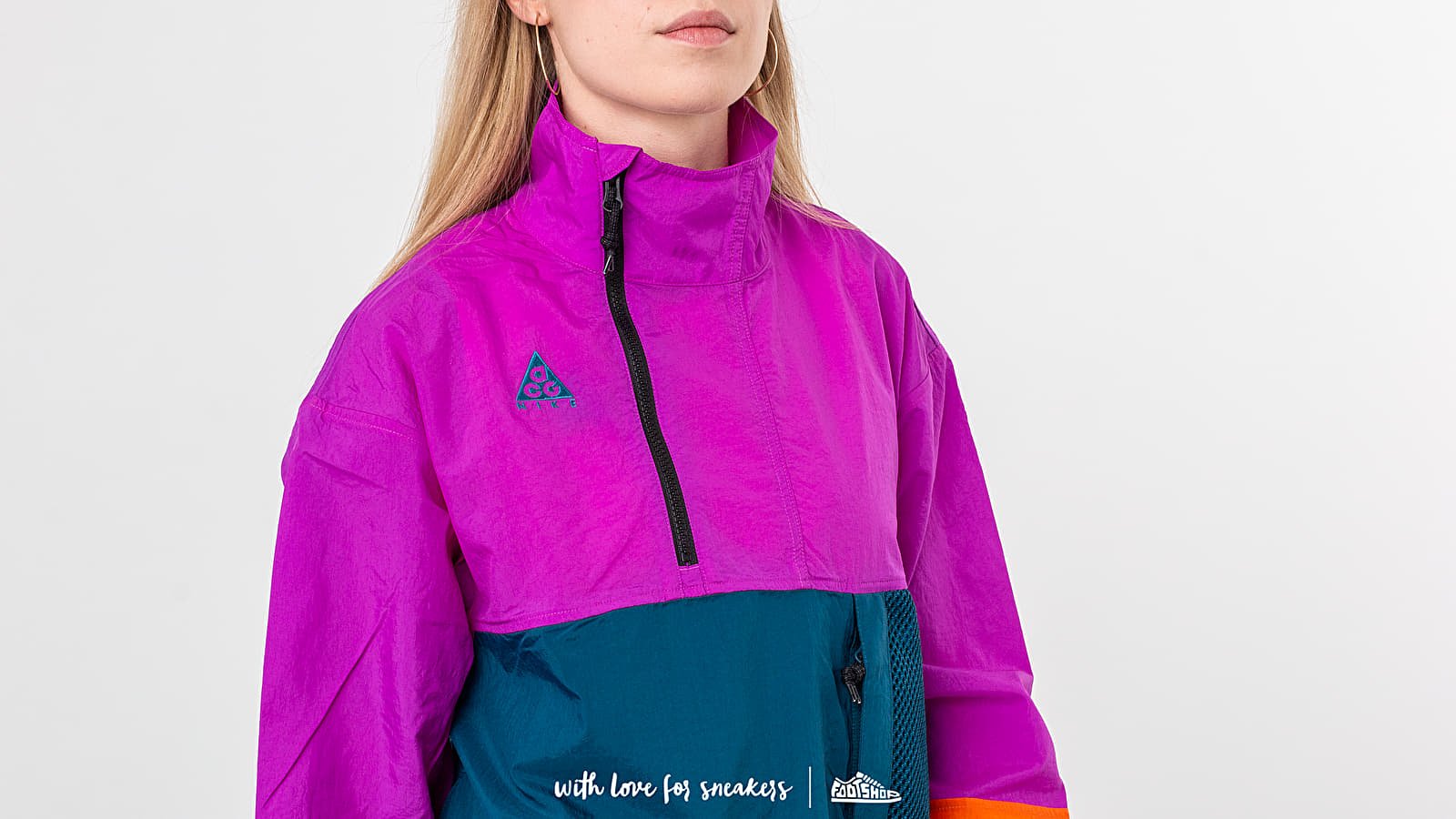 Takit Nike NRG ACG Anorak Jacket Vivid Purple/ Blue Force/ Bleached Coral