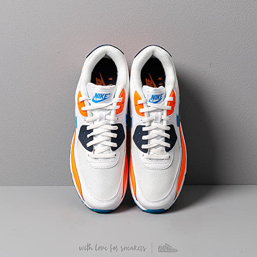 Nike Air Max 90 White Photo Blue Total Orange