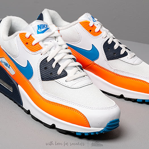 Air max 90 white photo blue total orange sales