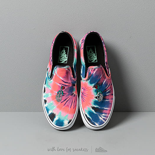 Vans classic slip on tie dye multi 2025 true white