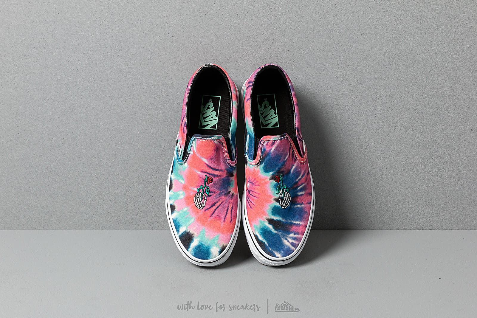 Vans classic slip on top tie dye multi true white