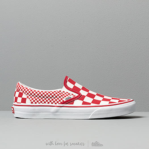 Mixed checkerboard slip on vans store