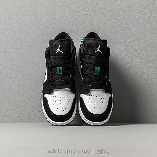 Air jordan 1 low outlet white black mystic green