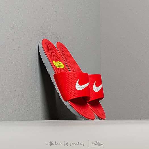 Nike kawa slide red hot sale
