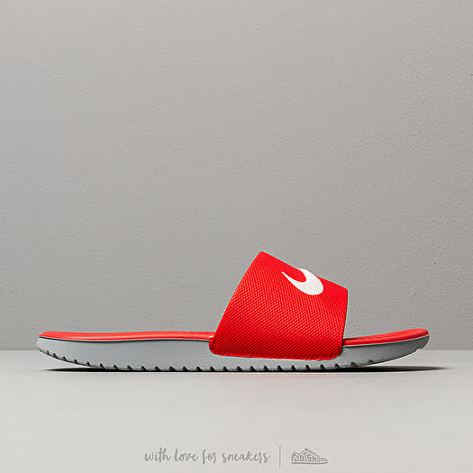 Red nike slides kids outlet