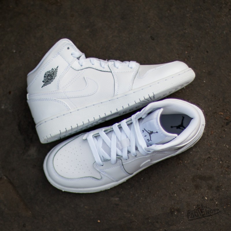 Buty męskie Air Jordan 1 MID White/Cool Grey-White