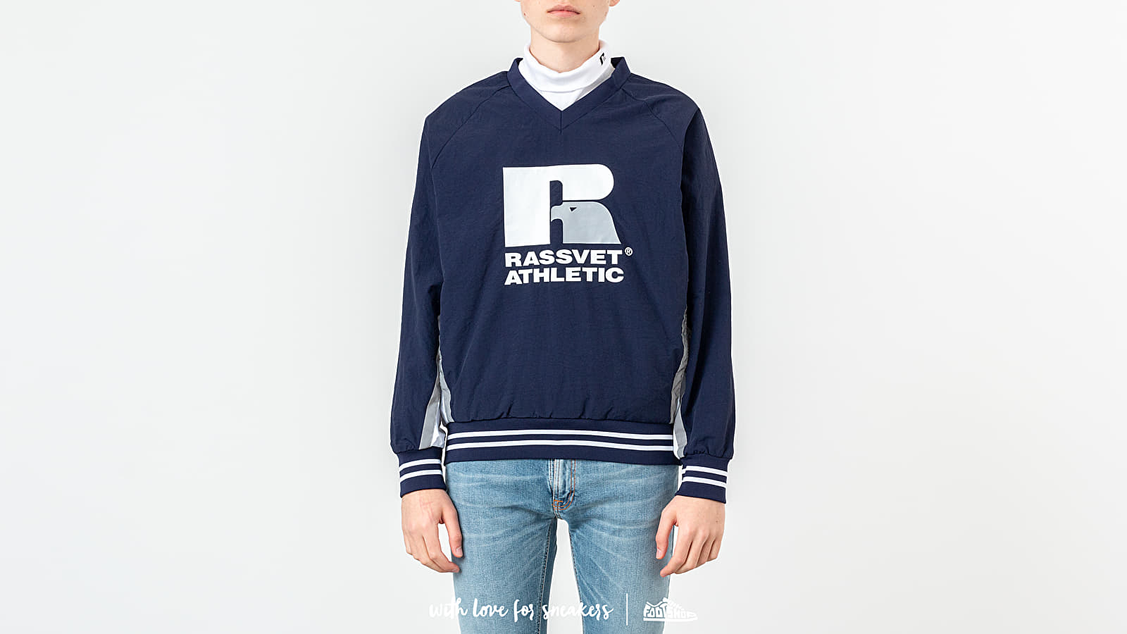 Sudaderas PACCBET x Russell Athletic Rollneck Navy