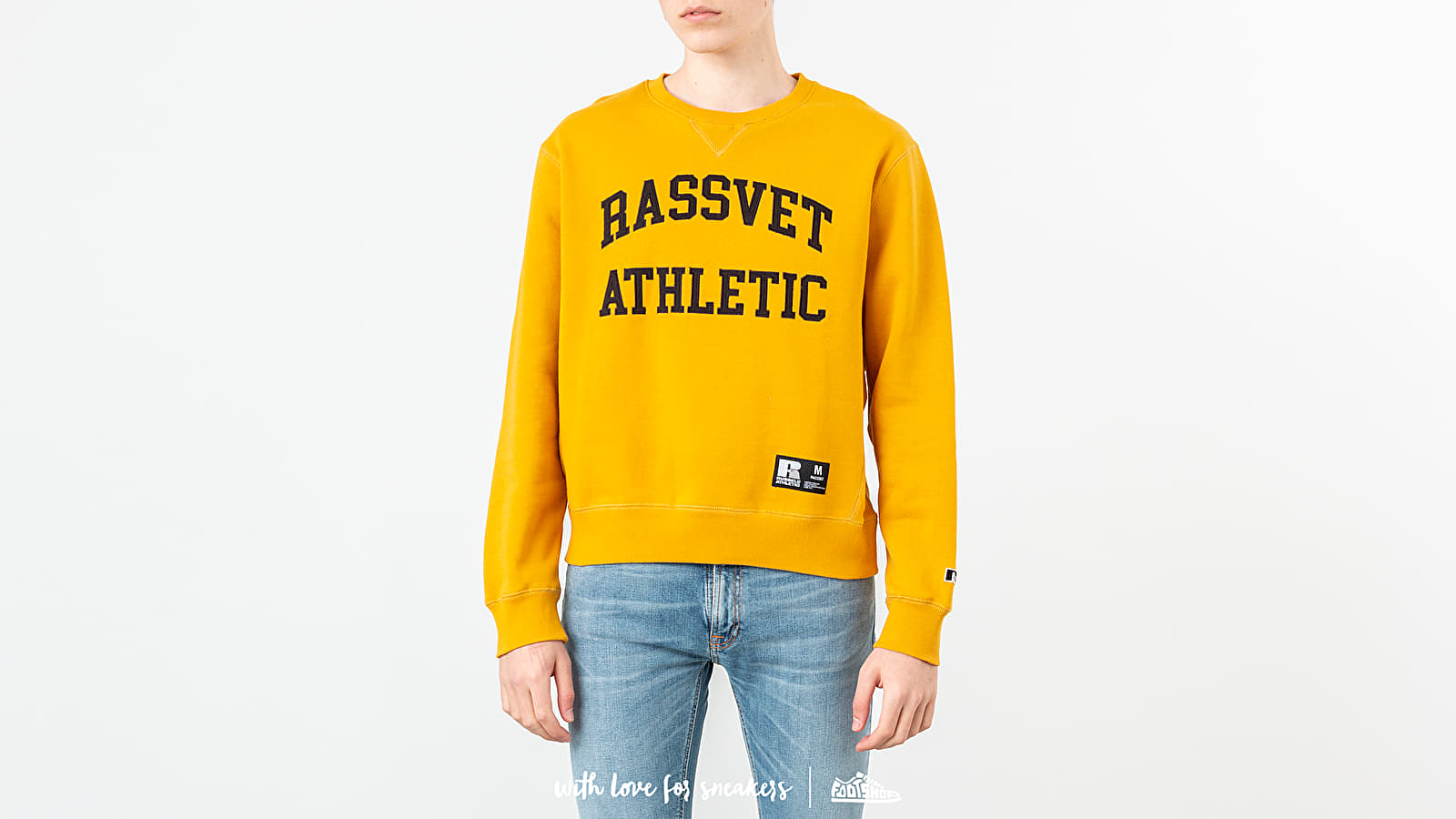 Sweatshirts PACCBET x Russell Athletic Printed Crewneck Yellow
