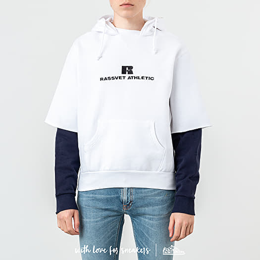 Russell athletic white clearance sweatshirt