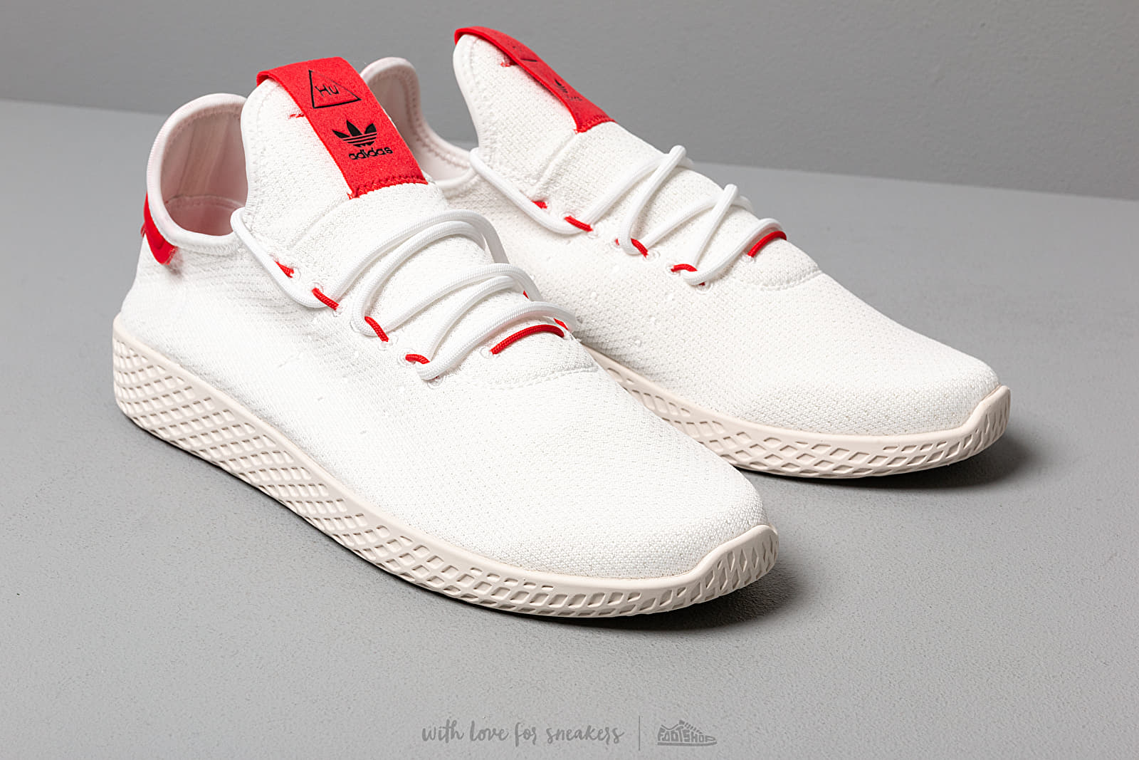 Scarpe uomo adidas PW Tennis Hu Ftw White/ Scarlet/ Core White