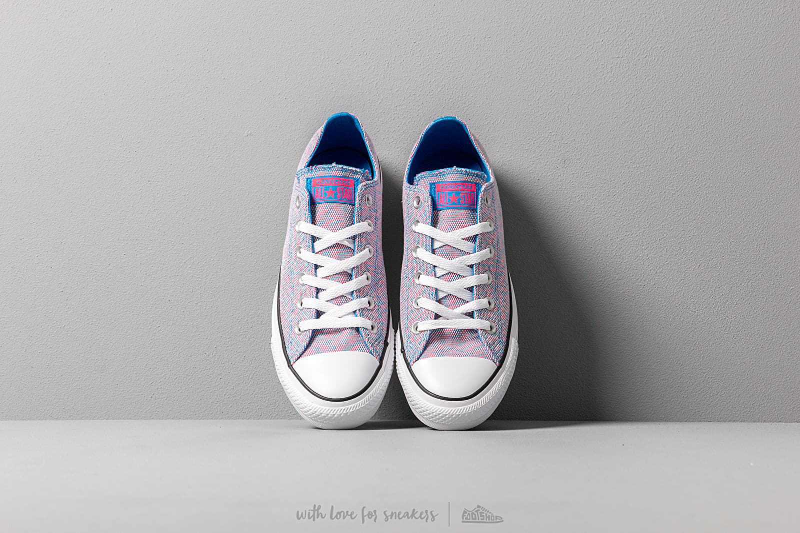 Naisten kengät Converse Chuck Taylor All Star OX Totally Blue/ Racer Pink/ White