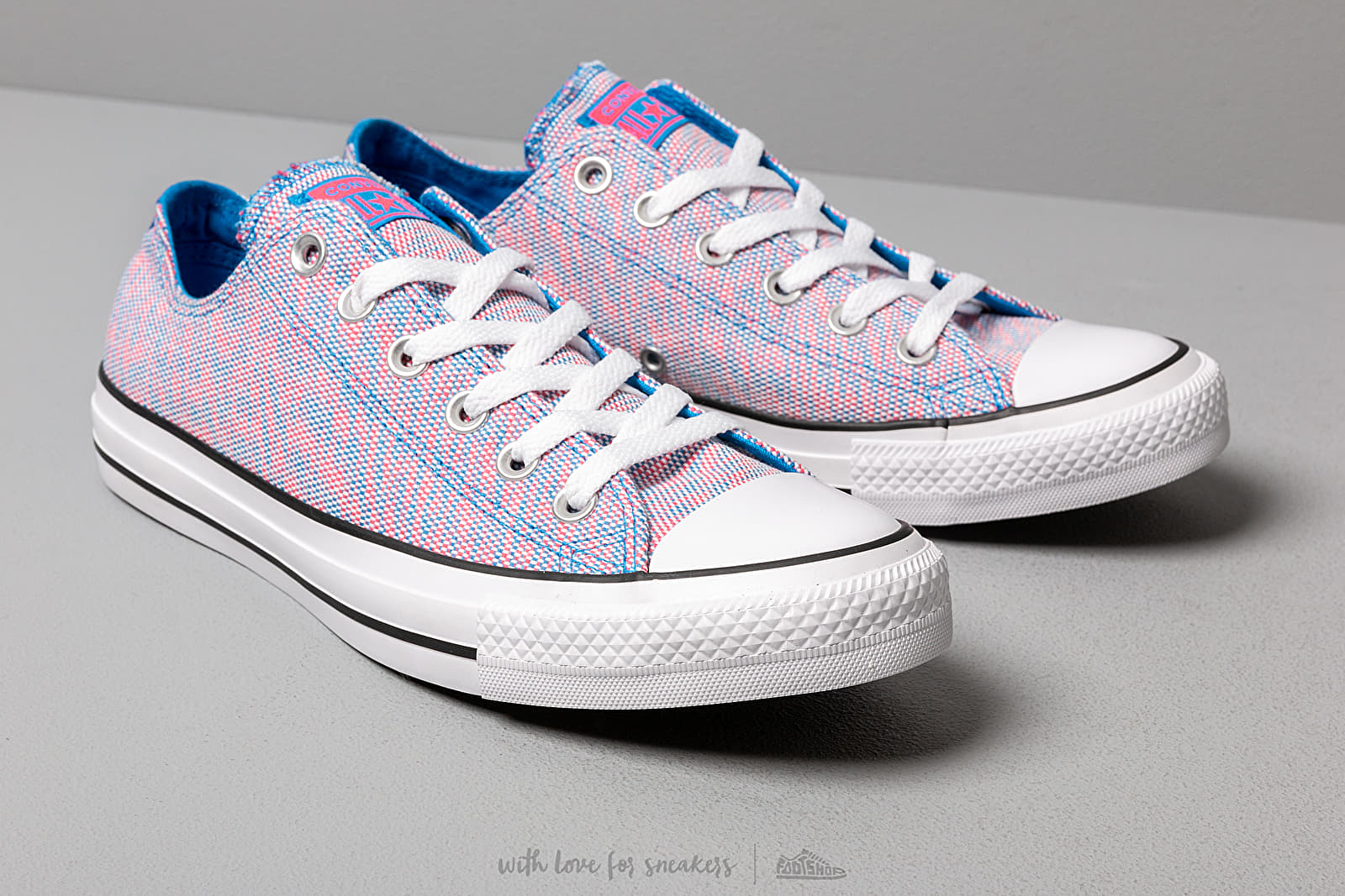 Naisten kengät Converse Chuck Taylor All Star OX Totally Blue/ Racer Pink/ White