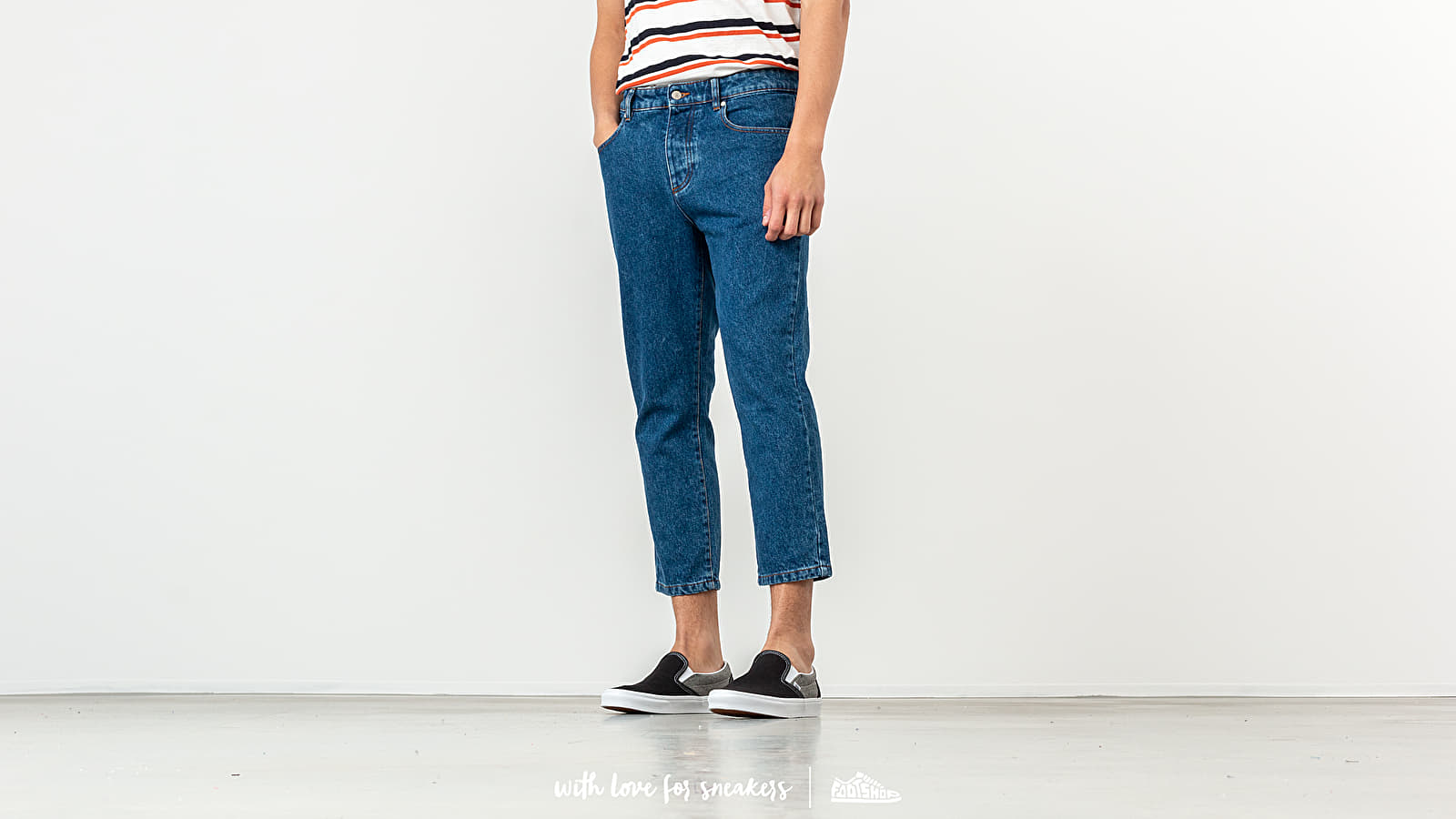 Pants and jeans Alexandre Mattiussi Cropped Jeans Washed Blue