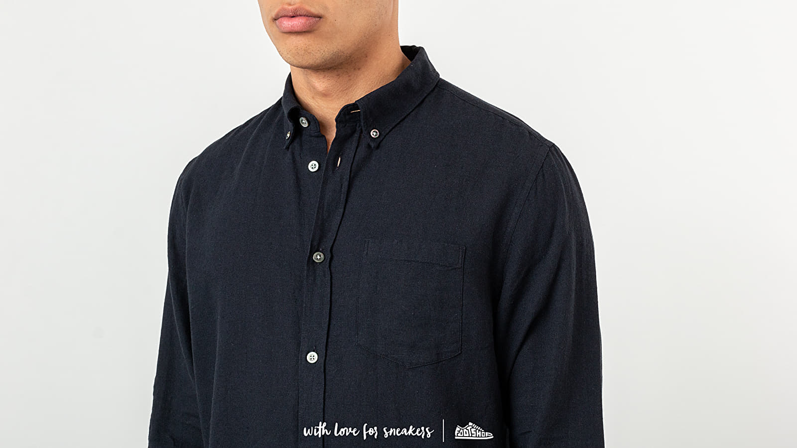 Košele Norse Projects Osvald BD 50/50 Shirt Dark Navy