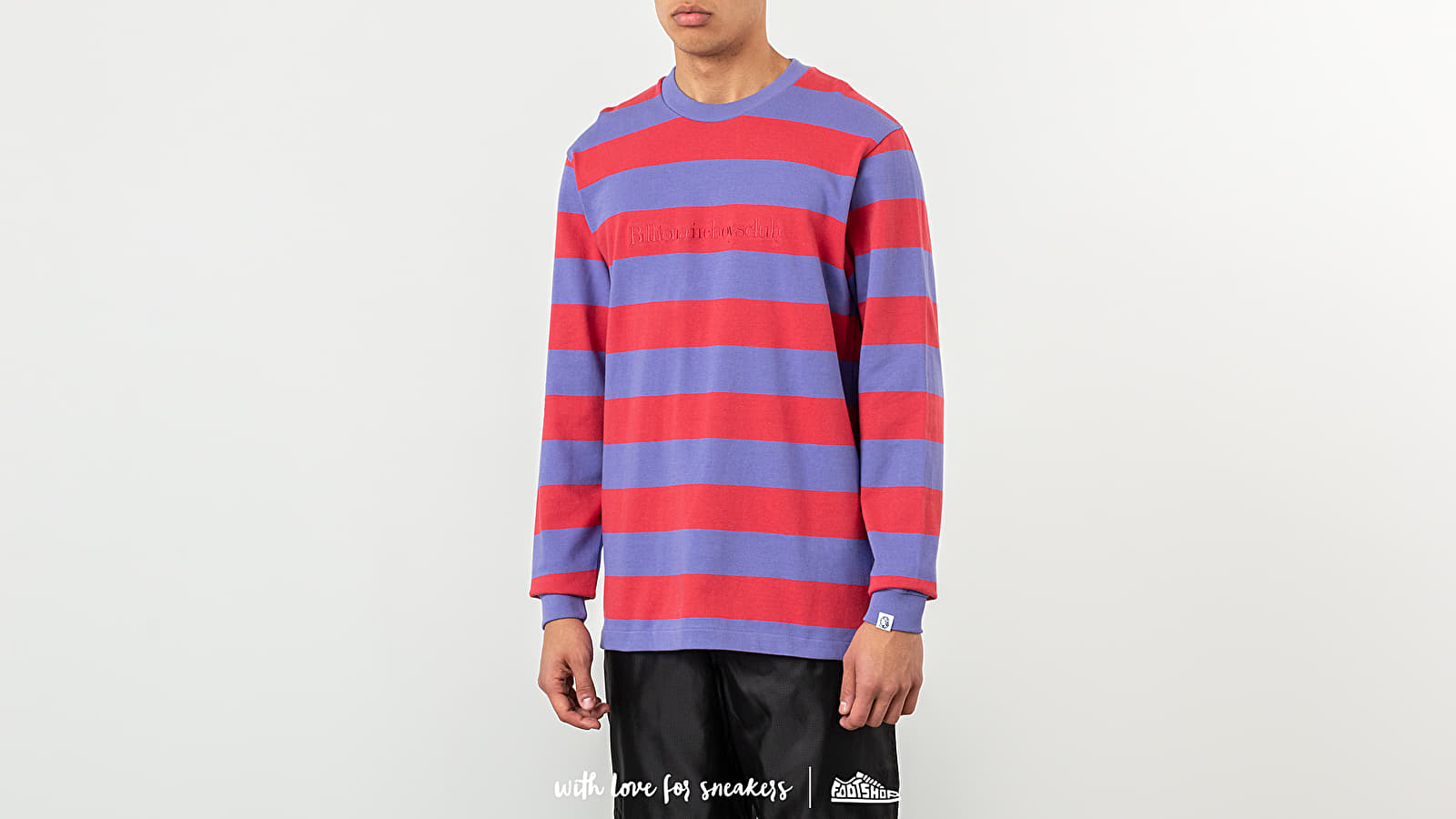 T-shirts Billionaire Boys Club Heavy Striped Long Sleeve Tee Red