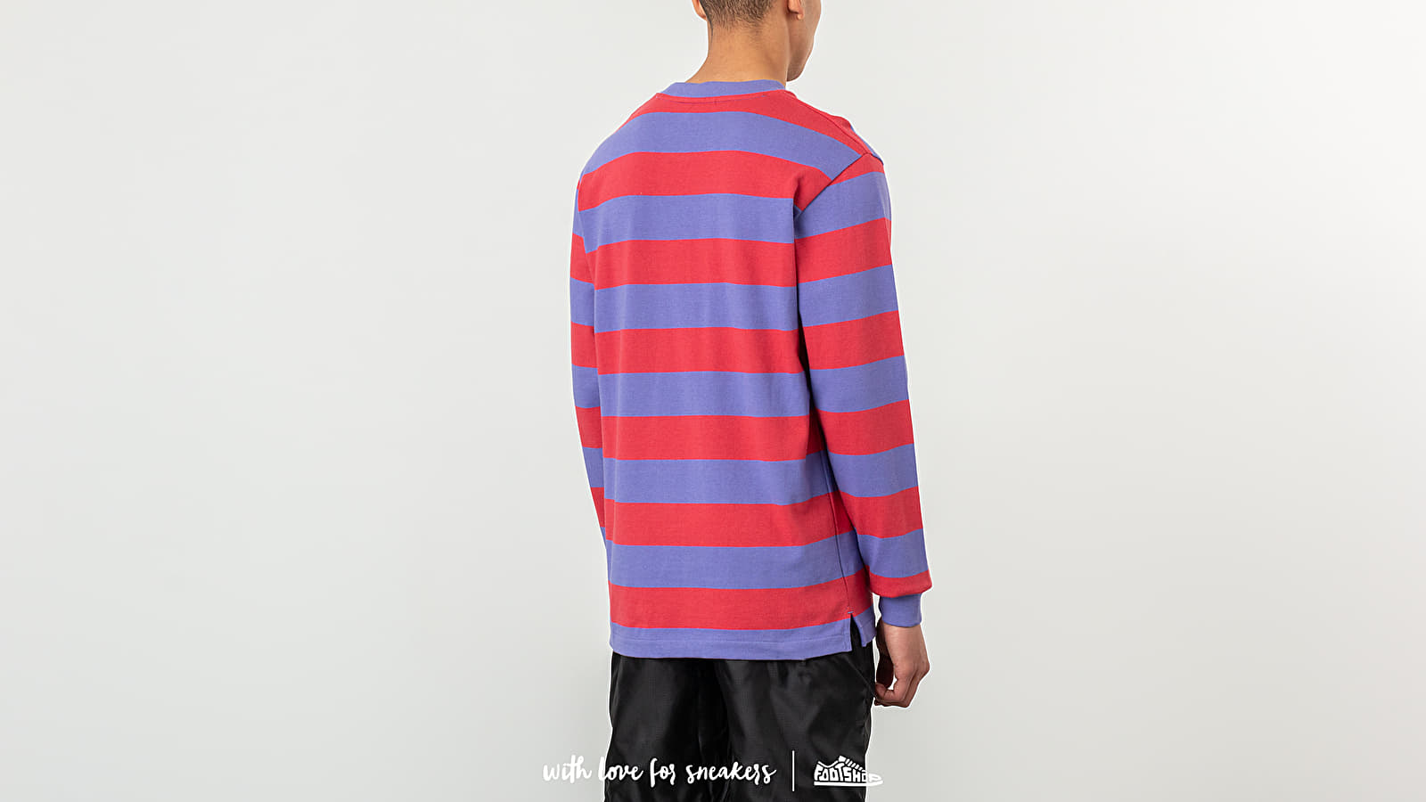 T-shirts  Billionaire Boys Club Heavy Striped Long Sleeve Tee Red