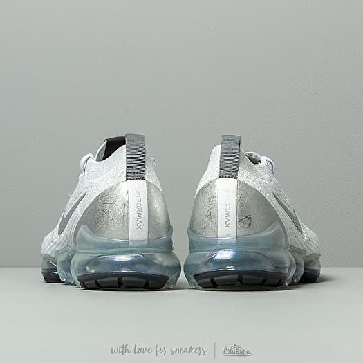 Men s shoes Nike Air Vapormax Flyknit 3 White Metallic Silver Pure Platinum Footshop