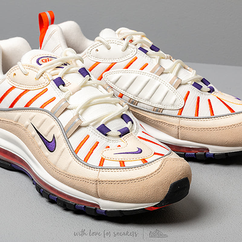 Nike Air Max 98 Sail/ Court Purple-Light Cream-Desert Ore  display picture 2