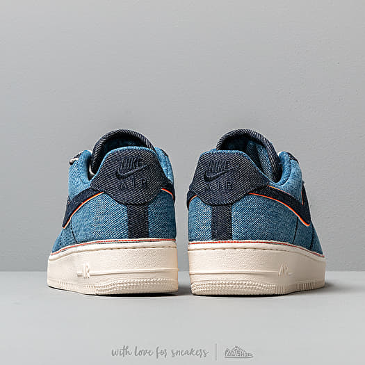 Nike air force 1 stonewash blue sales