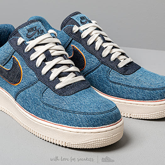 Nike air force 1 best sale stonewash blue