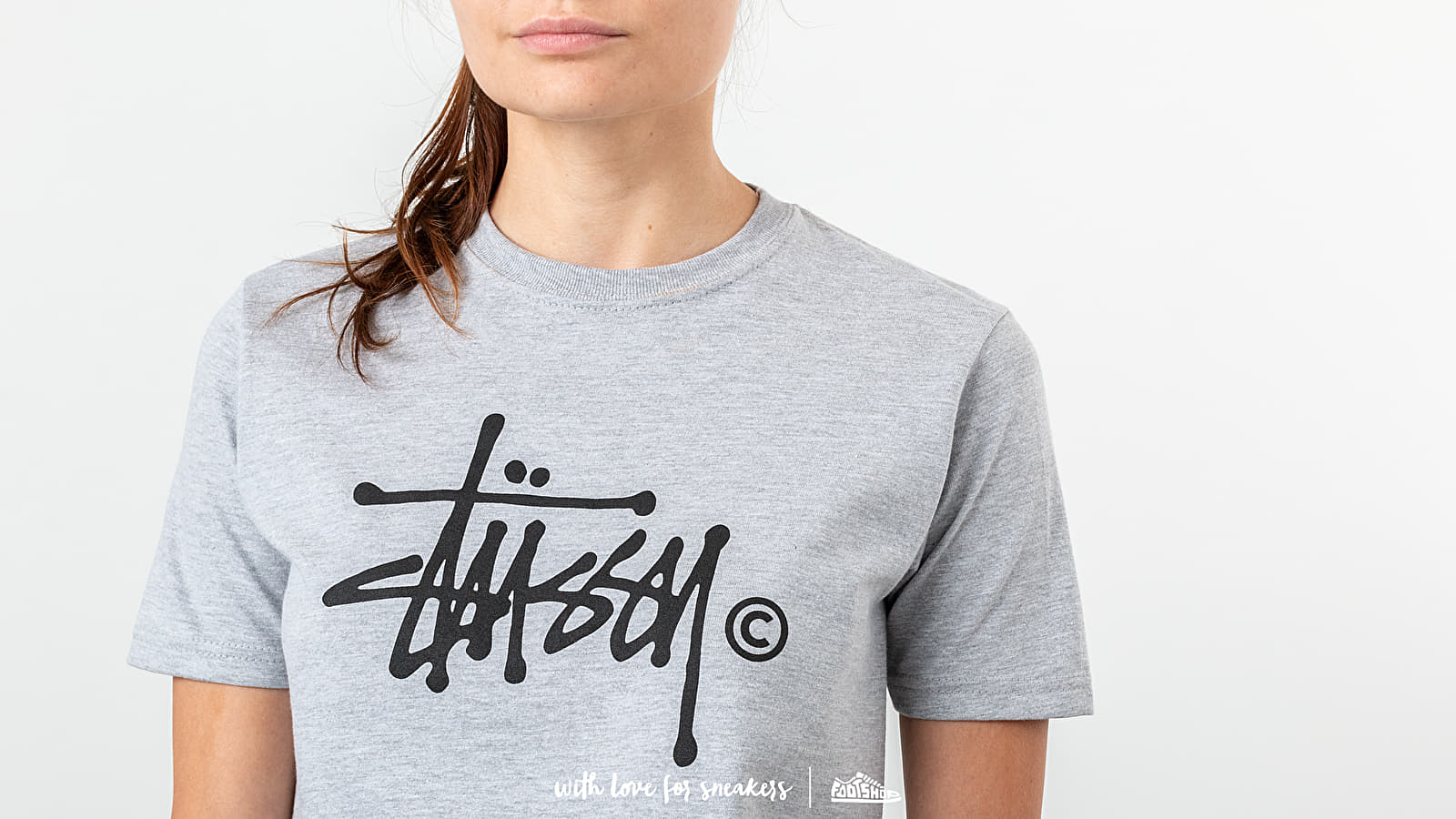T-Shirts Stüssy Basic Logo Tee Grey Heather