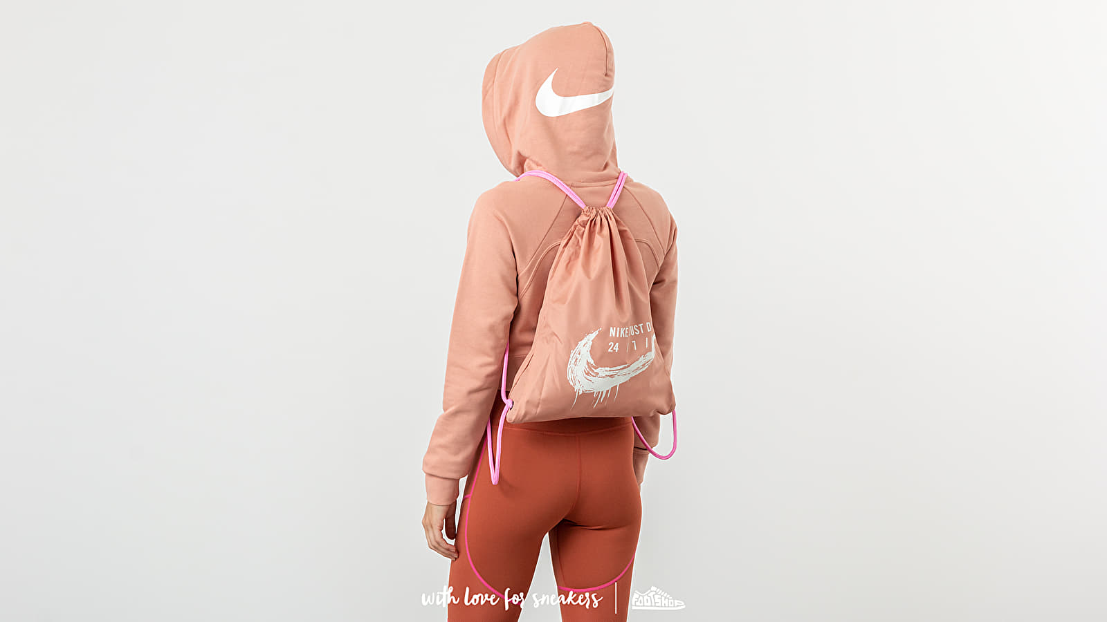 Sporttasche Nike Graphic Gym Sack Rose Gold/ Psychic Pink