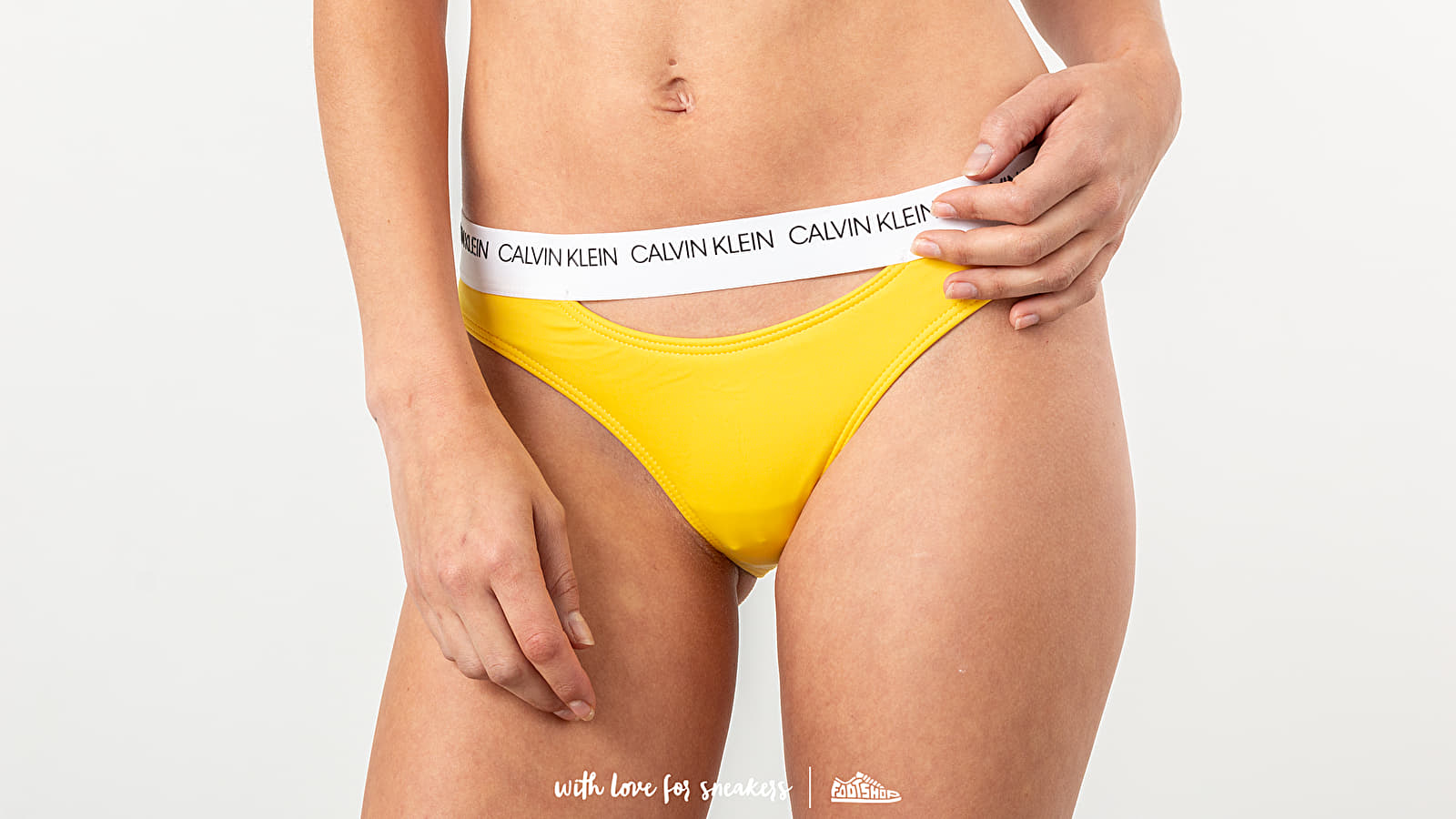 Plavky Calvin Klein Classic Swim Bikini Yellow