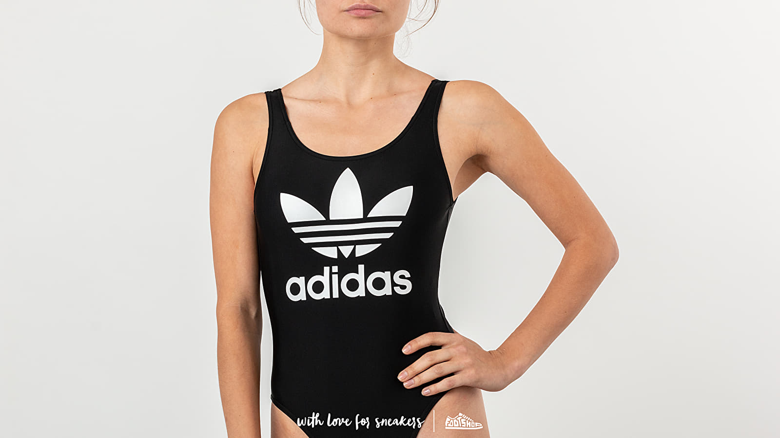 Swimsuit adidas Originals Trefoil Swimsuit Black Footshop