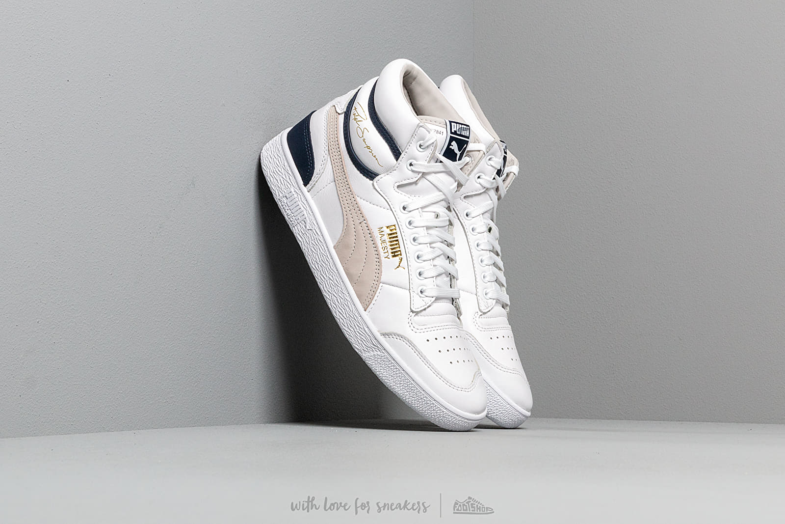 Men s shoes Puma x Ralph Sampson Mid OG Puma White Gray Violet Peacoat Footshop