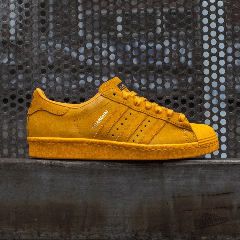 Adidas originals superstar store 80s primeknit men yellow