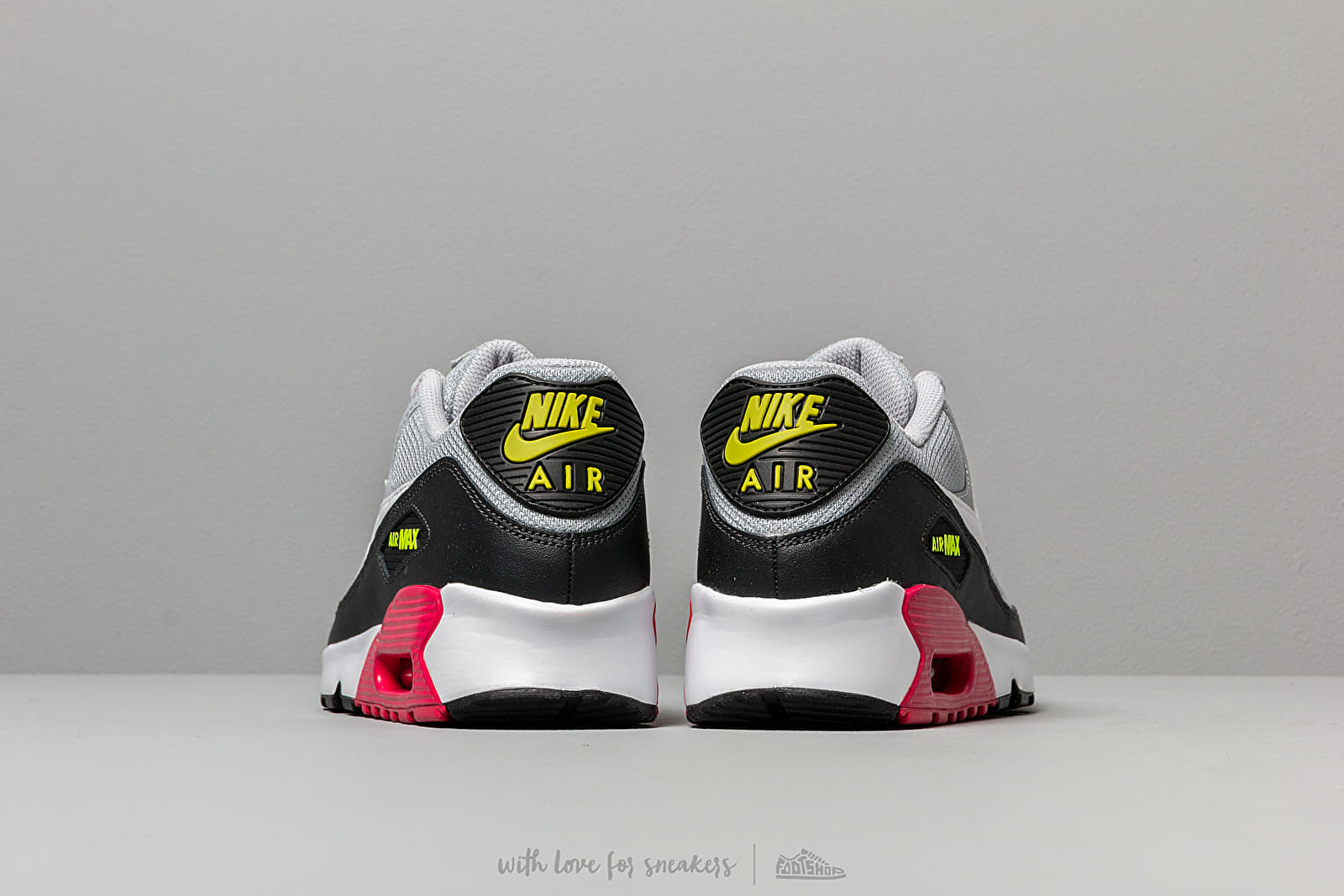 Vaikų sportbačiai ir batai Nike Air Max 90 Mesh (GS) Wolf Grey/ White-Rush Pink-Volt