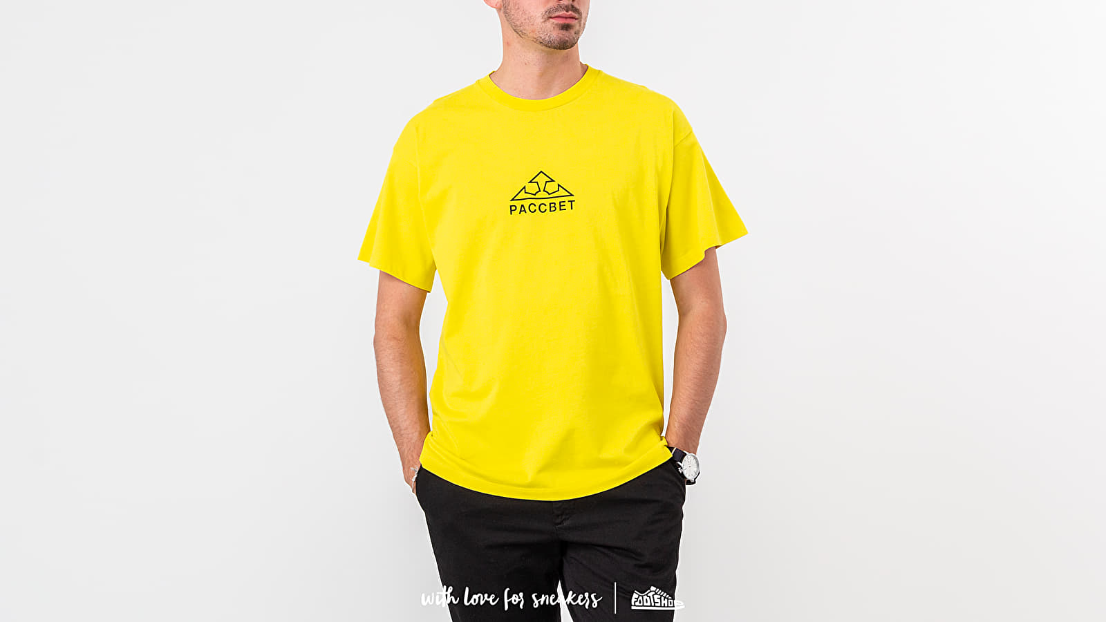 T-shirts PACCBET Main Large Logo Print Tee Yellow