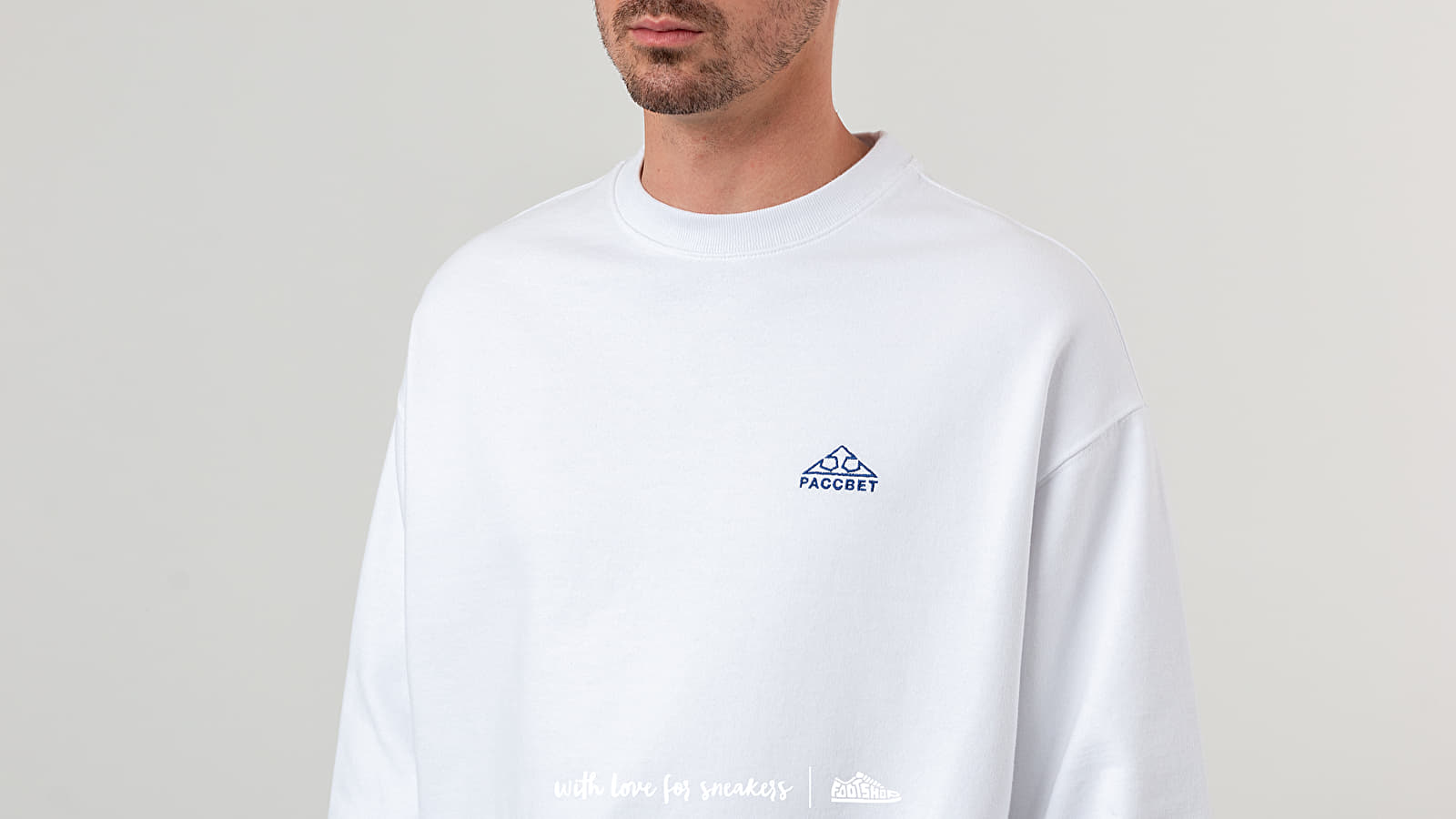 Hoodies and sweatshirts  PACCBET Main Logo Emboidery Crewneck White