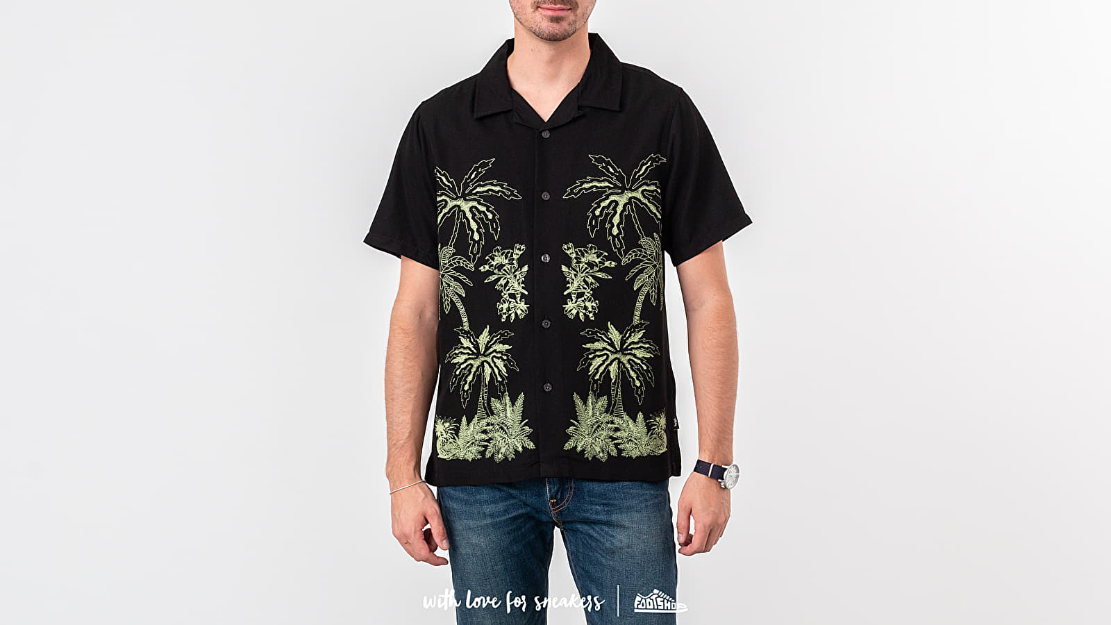 Hemden Stüssy Palm Tree Shirt Black