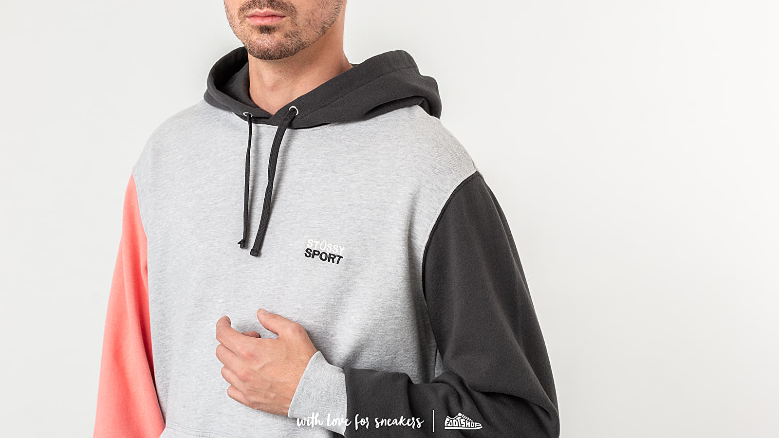 Felpe Stüssy Sport Hoodie Grey Heather