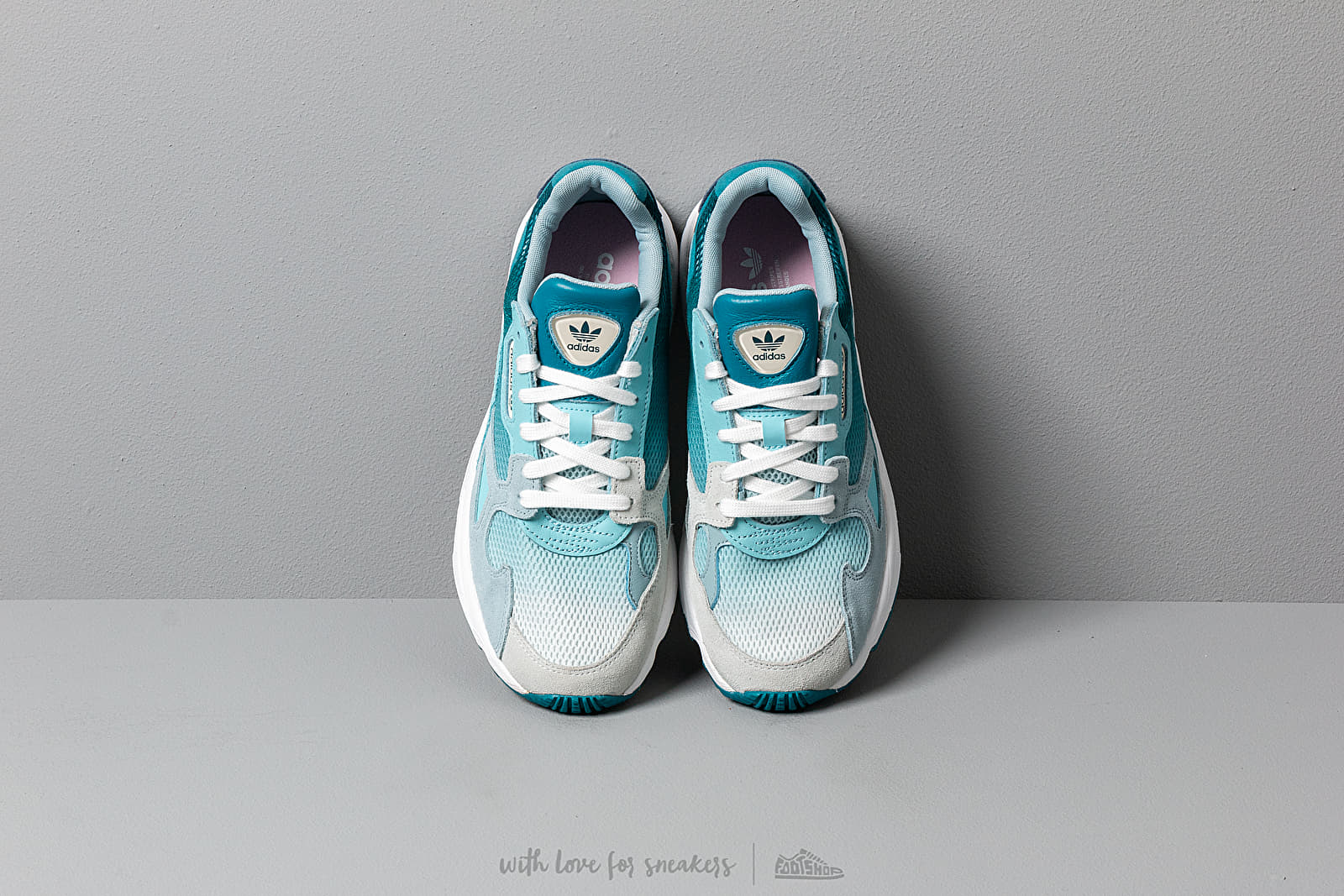 Women s shoes adidas Falcon W Blue Tint Light Aqua Ash Grey Footshop