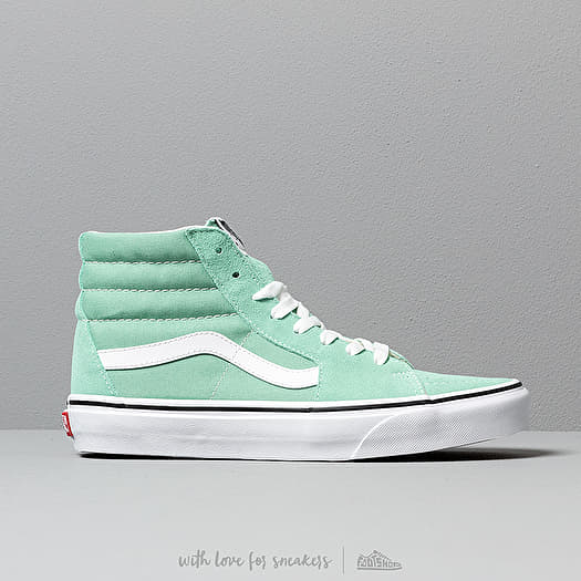 Mint green vans sales high tops