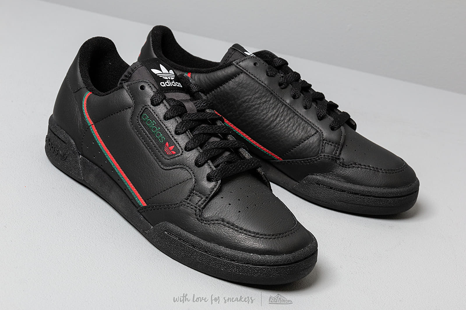 Men s shoes adidas Continental 80 Core Black Scarlet Core Green Footshop